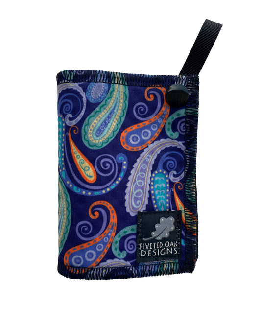 Mini Hiking Hanky Weekender Purple Paisley - Handkerchief Wipe - Pee Rag - Reusable Wipe - Backcountry Bandana - Pee Cloth