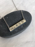 Fall Leaves Necklace - Blowing Leaves Necklace - Stainless Steel Stamped Leaves Bar Necklace - Boho Necklace