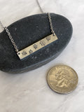 Fall Leaves Necklace - Blowing Leaves Necklace - Stainless Steel Stamped Leaves Bar Necklace - Boho Necklace