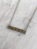 Fall Leaves Necklace - Blowing Leaves Necklace - Stainless Steel Stamped Leaves Bar Necklace - Boho Necklace