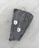 Compass Rose Long Round Stainless Steel Earrings