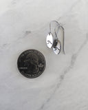 Single Wave Oval Stainless Steel Earrings