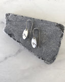 Single Wave Oval Stainless Steel Earrings