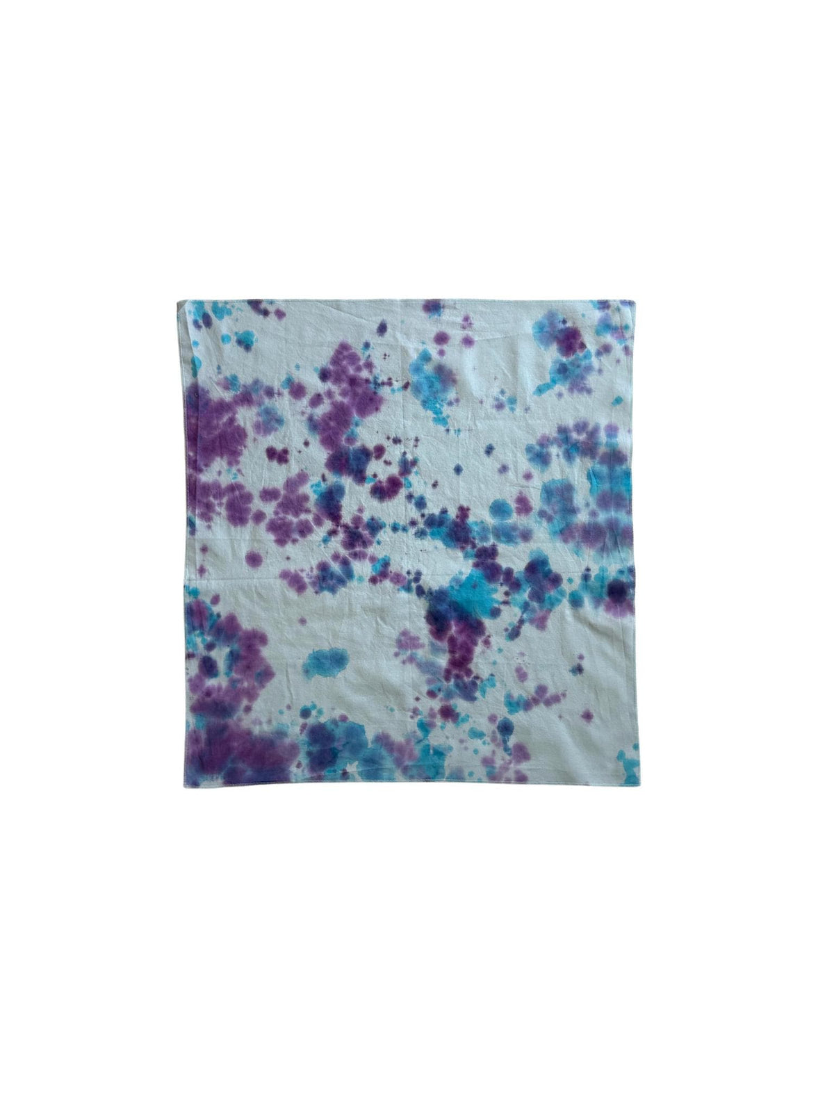 Ellie B's Creations - Blue Purple Crumple Tie Dye Bandanna - Tie Dye Handkerchief - 100% Cotton Bandana - Colorful Bandana