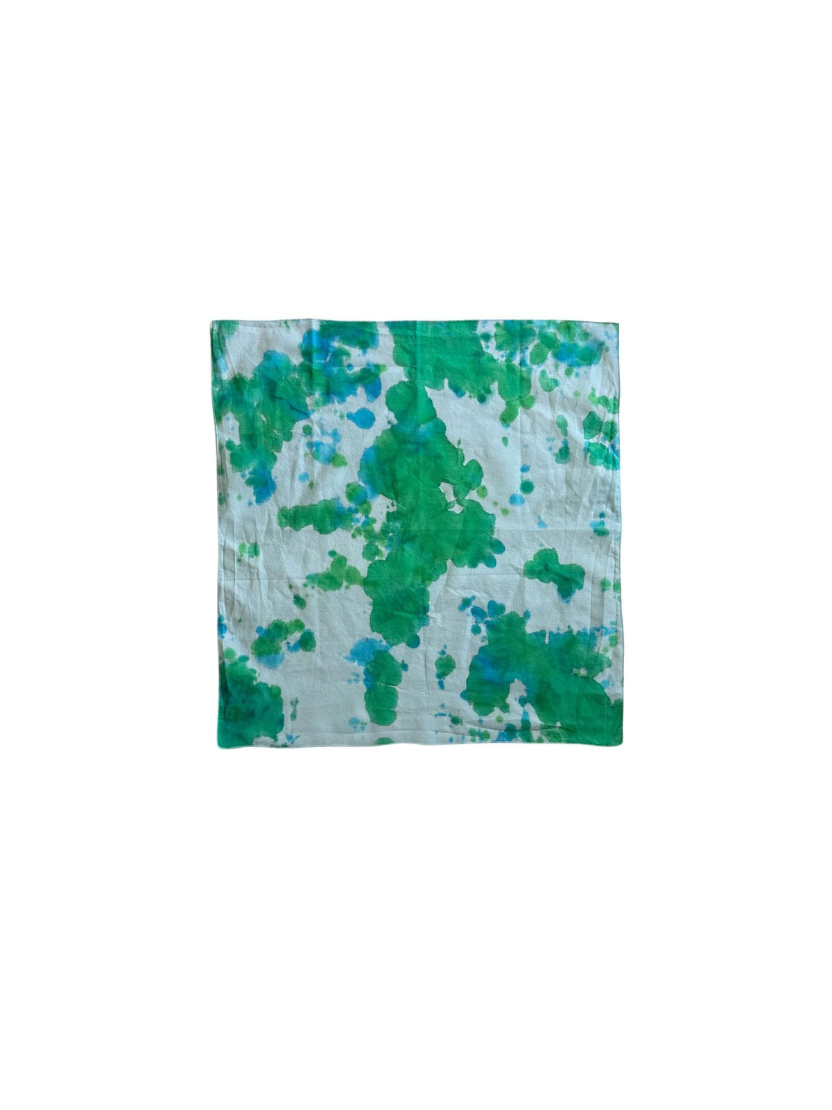 Ellie B's Creations - Blue Green Crumple Tie Dye Bandanna - Tie Dye Handkerchief - 100% Cotton Bandana - Colorful Bandana