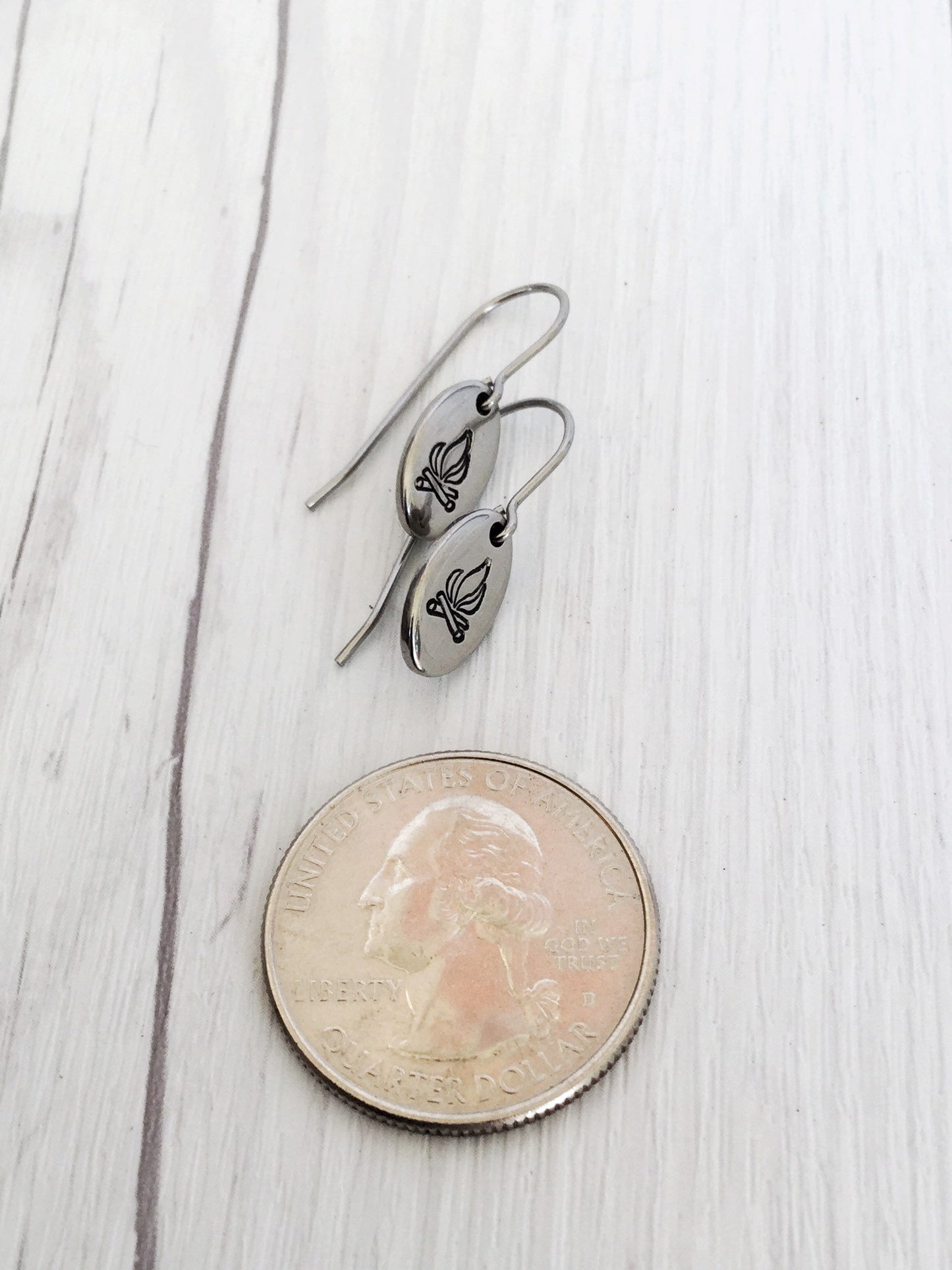 Campfire Oval Stainless Steel Earrings