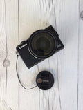 Camera Lens Cap Leash with Leaves - Riveted Oak Designs