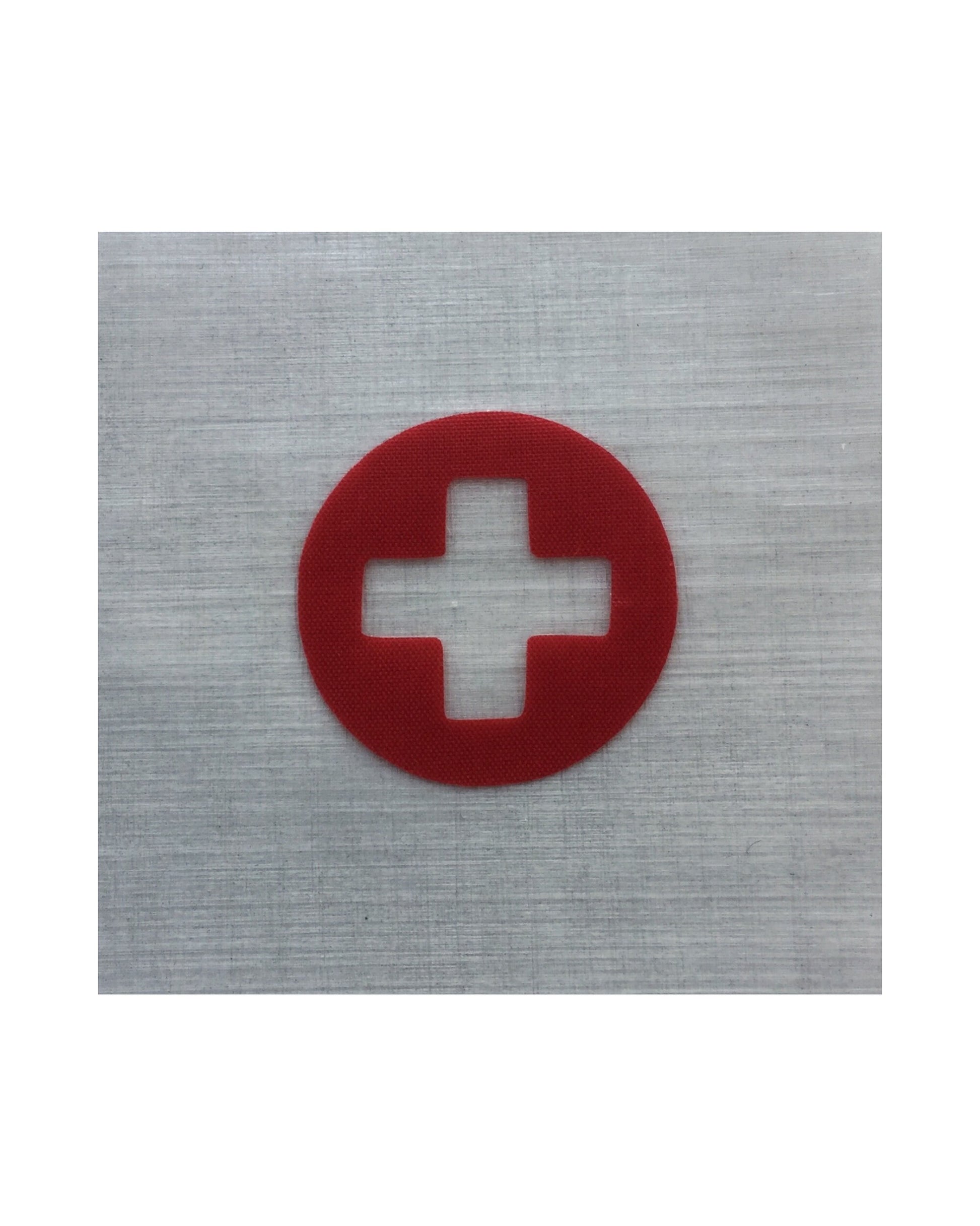 First Aid Kit Circle Sticker - Red Cross Sticker - FAK Pouch Sticker - Backpack Organization - Backpacker Gift - Pouch Labels