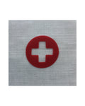 First Aid Kit Circle Sticker - Red Cross Sticker - FAK Pouch Sticker - Backpack Organization - Backpacker Gift - Pouch Labels