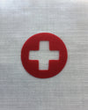 First Aid Kit Circle Sticker - Red Cross Sticker - FAK Pouch Sticker - Backpack Organization - Backpacker Gift - Pouch Labels