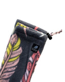 Archery Bow Sock - Bow Case - Fleece Bow Protector - Archery Gear - Gray Feathers