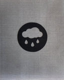 Rain Gear Circle Sticker - Inclement Weather Supplies Sticker - Rain Pouch Sticker - Backpack Organization - Backpacker Gift - Pouch Labels