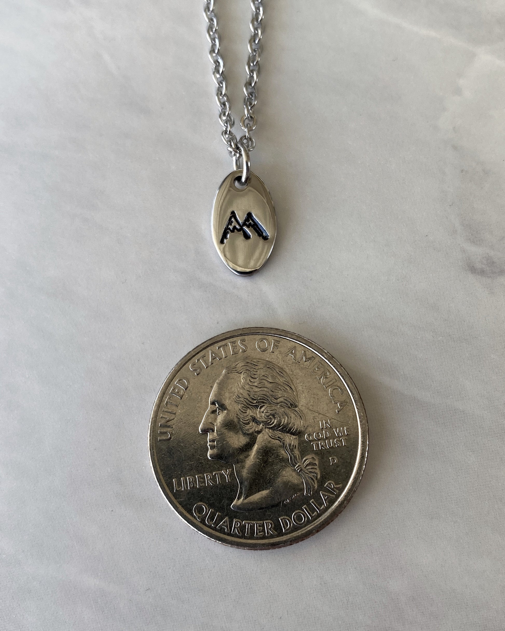 Mountain Peaks Necklace - Mountains Necklace - 18" Stainless Steel Mountain Climber Necklace - Hiker Gift  - Minimalist Explore Necklace