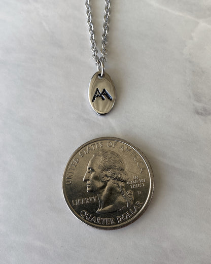 Mountain Peaks Necklace - Mountains Necklace - 18" Stainless Steel Mountain Climber Necklace - Hiker Gift  - Minimalist Explore Necklace