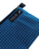 5"x7" Blue HDPE Gridstop Zipper Pouch - Ultralight Pouch - Dyneema Pouch - Ultralight Backpacking Gear - Backpack Organizer Pouch