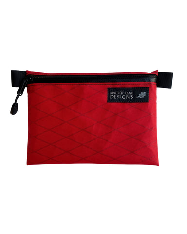 5&quot;x7&quot; Red Ultralight Zipper Pouch - VX21 X-Pac Pouch - Ultralight Backpacking Gear - EDC Pouch - Hiking Pouch - First Aid Kit Pouch