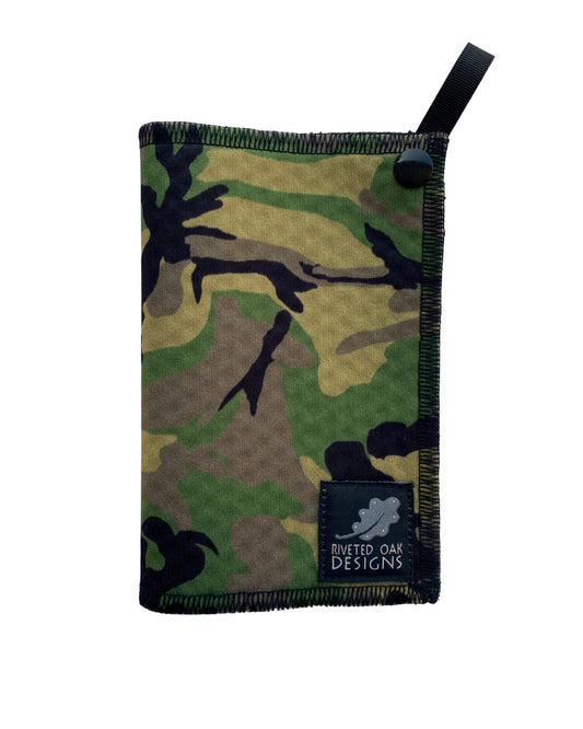Hiking Hanky Weekender Green Camouflage - Handkerchief Wipe - Pee Rag - Reusable Wipe - Backcountry Bandana - Pee Cloth - Peedanana
