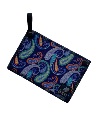 Mini Hiking Hanky Weekender Purple Paisley - Handkerchief Wipe - Pee Rag - Reusable Wipe - Backcountry Bandana - Pee Cloth