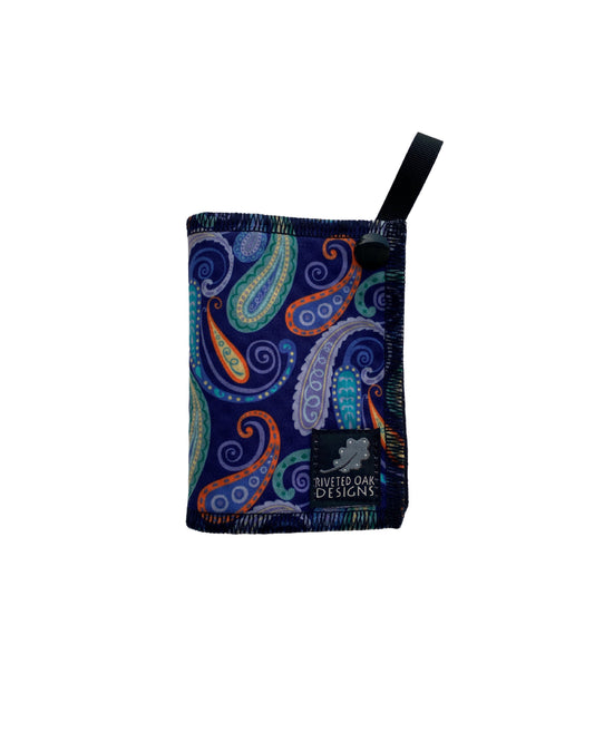 Mini Hiking Hanky Weekender Purple Paisley - Handkerchief Wipe - Pee Rag - Reusable Wipe - Backcountry Bandana - Pee Cloth