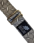 Gray Diamond Plate Webbing Double Slider Belt - 1.5&quot; Grey Hiking Belt - Backpacking Belt - EDC Belt - Hiking Gear - Backpacking Gear