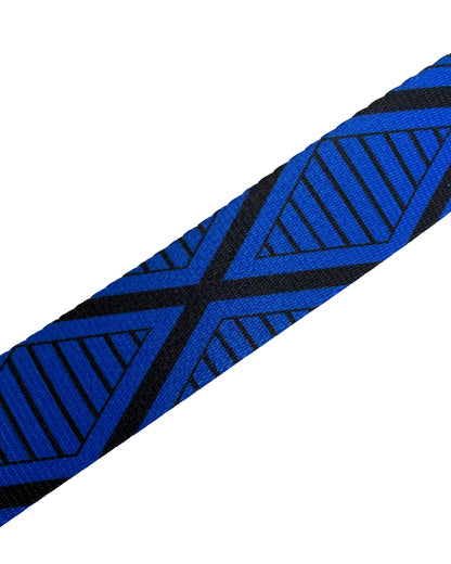 Blue Diamond Webbing Double Slider Belt - 1.5" Blue Hiking Belt - Backpacking Belt - EDC Belt - Hiking Gear - Backpacking Gear