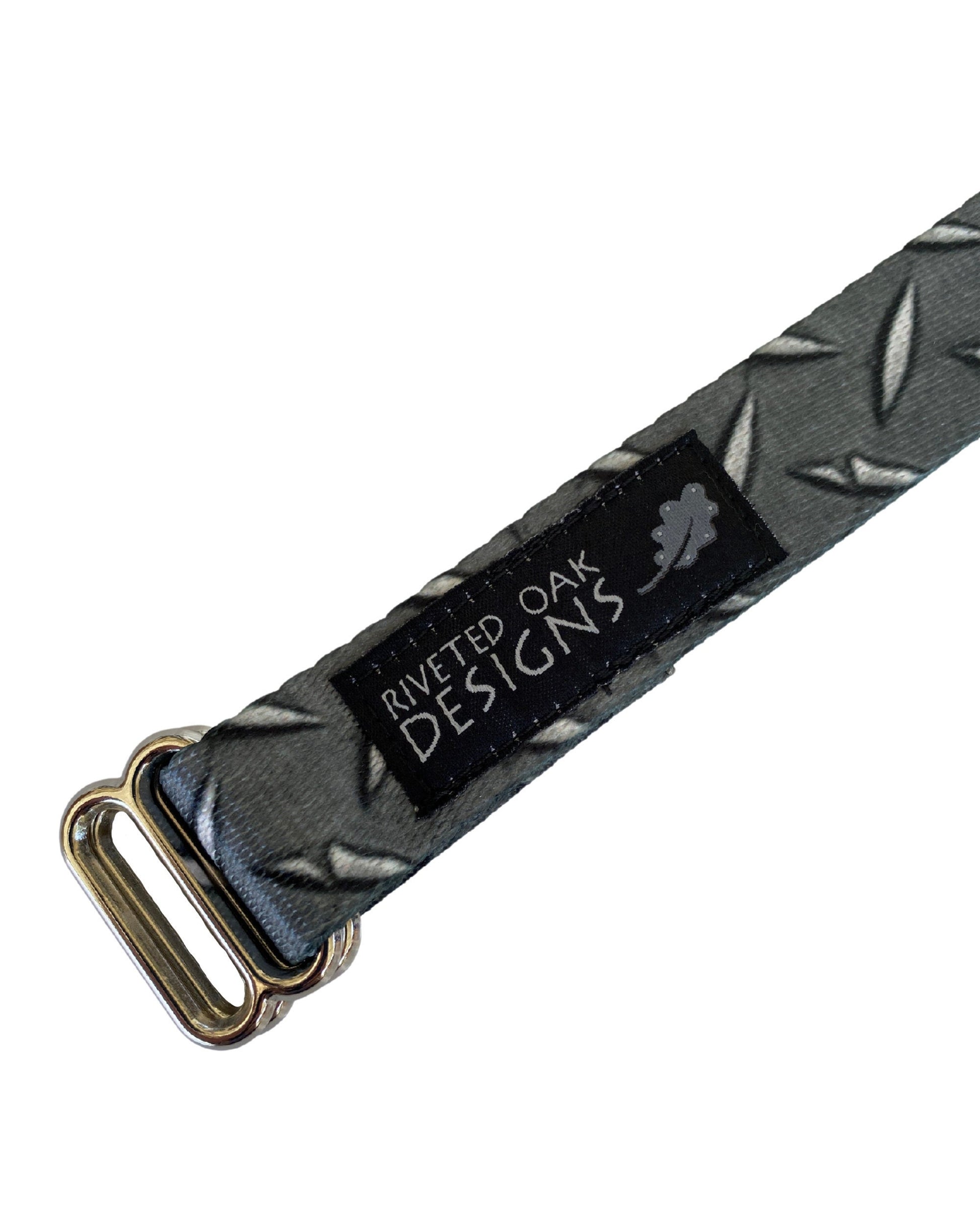 Gray Diamond Plate Webbing Double Slider Belt - 1" Grey Hiking Belt - Backpacking Belt - Fun Belt - Hiking Gear - Backpacking Gear