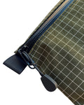 3.5"x4.5" Olive Green HDPE Gridstop Zipper Pouch - Ultralight Pouch - Dyneema Gridstop Pouch - Ultralight Backpacking Gear - Trail Wallet