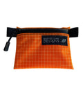 3.5"x4.5" Orange HDPE Gridstop Zipper Pouch - Ultralight Pouch - Dyneema Gridstop Pouch - Ultralight Backpacking Gear - Trail Wallet