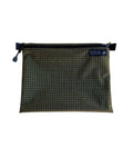 8”x10” Olive Green HDPE Gridstop Zipper Pouch - Ultralight Pouch - Dyneema Pouch - Ultralight Backpacking Gear - Hiking Pouch