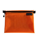 8”x10” Orange HDPE Gridstop Zipper Pouch - Ultralight Pouch - Dyneema Pouch - Ultralight Backpacking Gear - Hiking Pouch