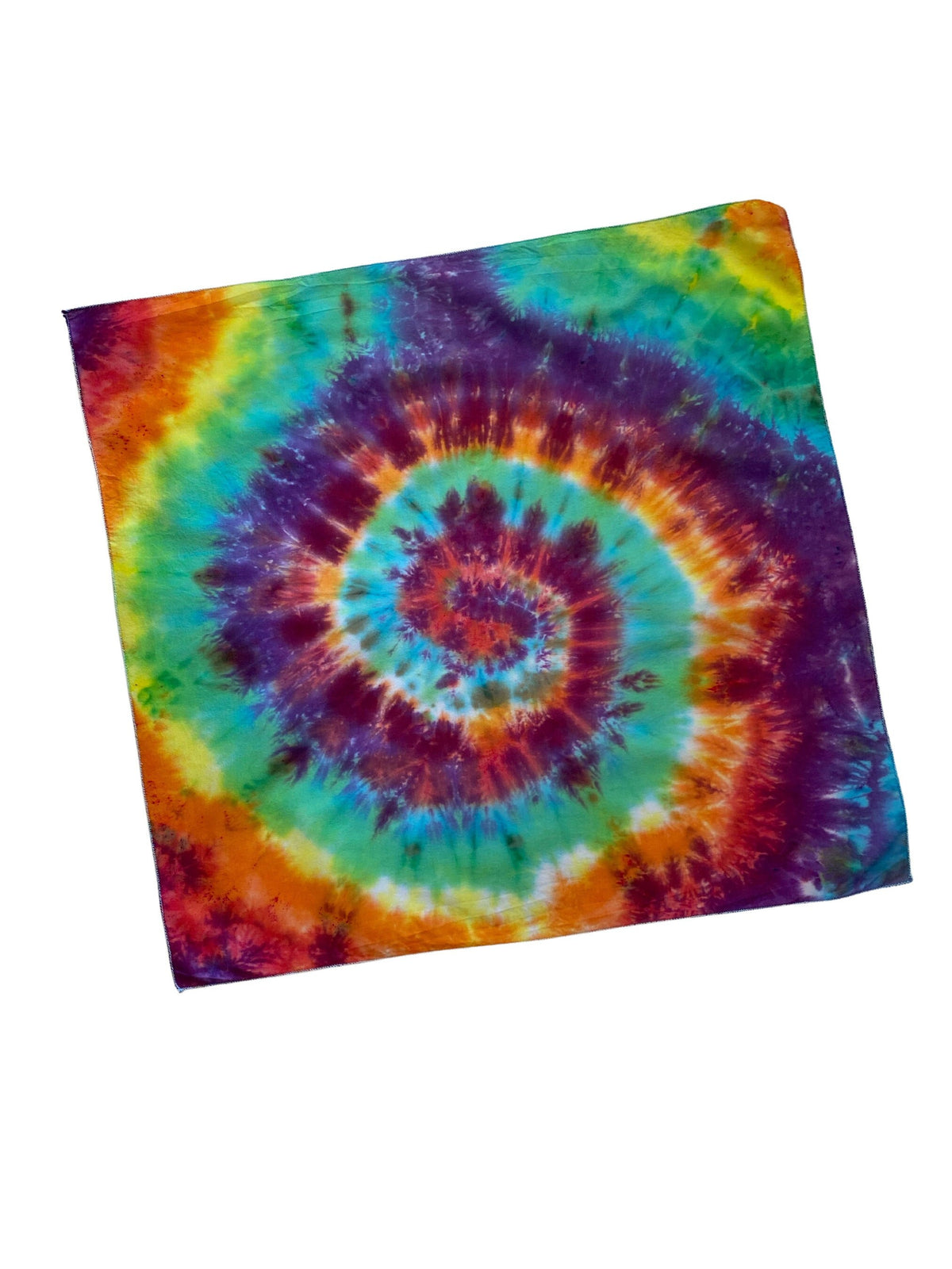 Ellie B's Creations Rainbow Swirl Tie Dye Bandana - Tie Dye Handkerchief - Dyed Bandana - Colorful Bandana -