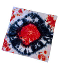 Ellie B's Creations Black Red Bullseye Tie Dye Bandanna - Tie Dye Handkerchief - Dyed Bandana - Colorful Bandana -