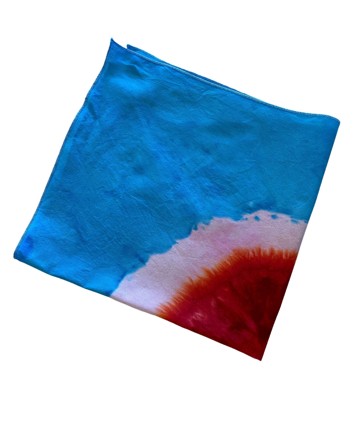 Ellie B's Creations Red White Blue Bullseye Tie Dye Bandanna - Tie Dye Handkerchief - American Bandana - Patriotic Bandana -