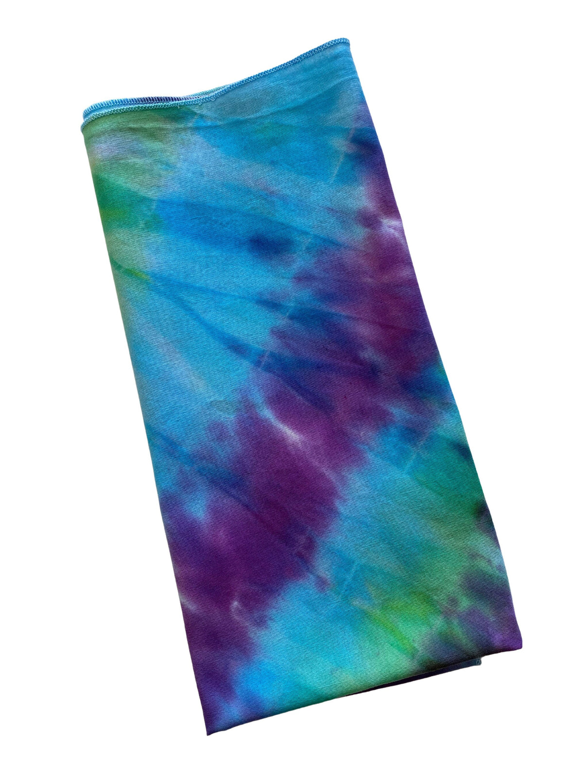 Ellie B's Creations Green Blue Purple Striped Tie Dye Bandana - Tie Dye Handkerchief - Dyed Bandana - Colorful Bandana -