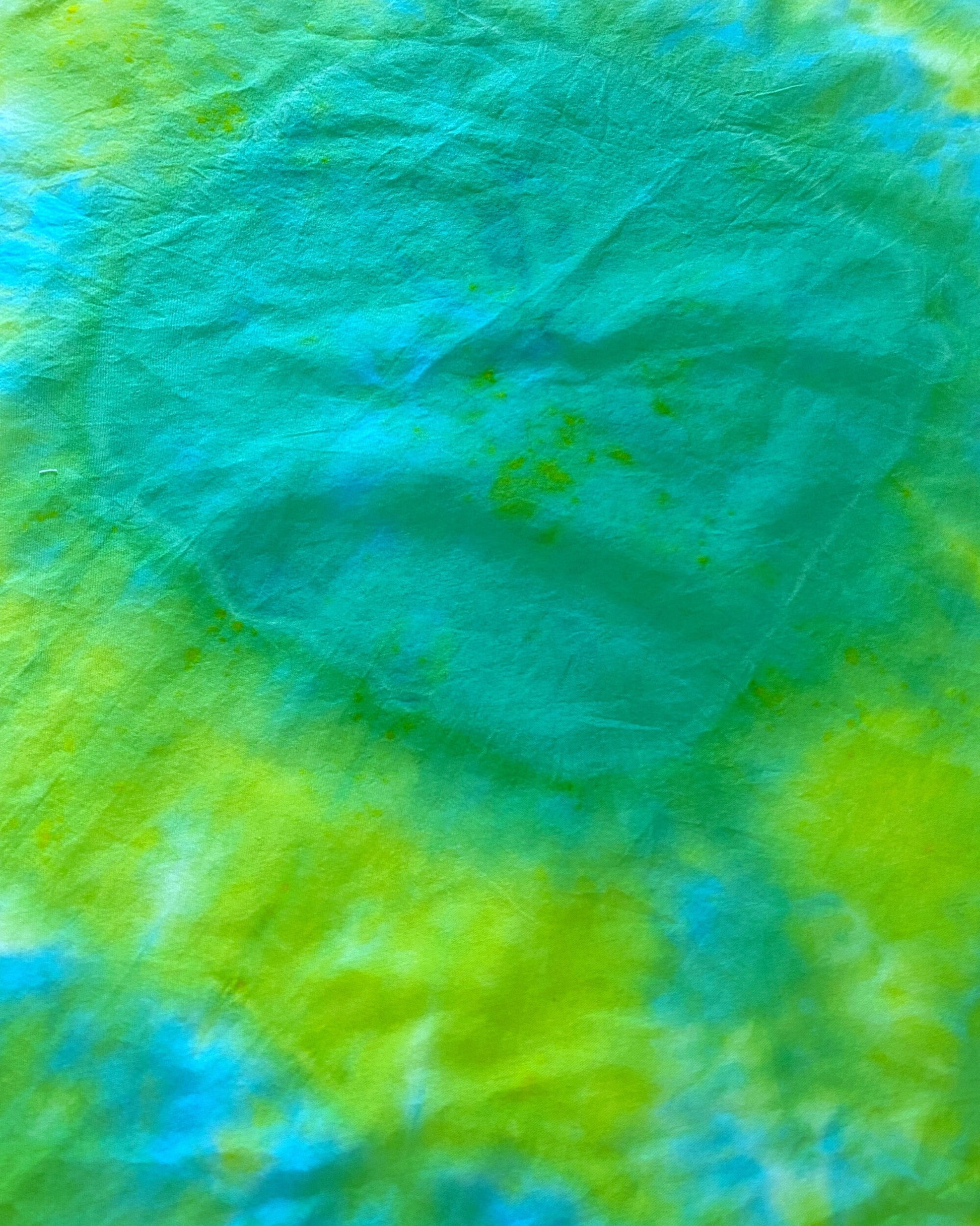 Ellie B's Creations Yellow Green Swirl Tie Dye Bandanna - Tie Dye Handkerchief - Dyed Bandana - Colorful Bandana -
