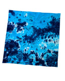 Ellie B's Creations Blue Crumple Tie Dye Bandanna - Tie Dye Handkerchief - Dyed Bandana - Colorful Bandana -