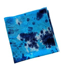 Ellie B's Creations Blue Crumple Tie Dye Bandanna - Tie Dye Handkerchief - Dyed Bandana - Colorful Bandana -