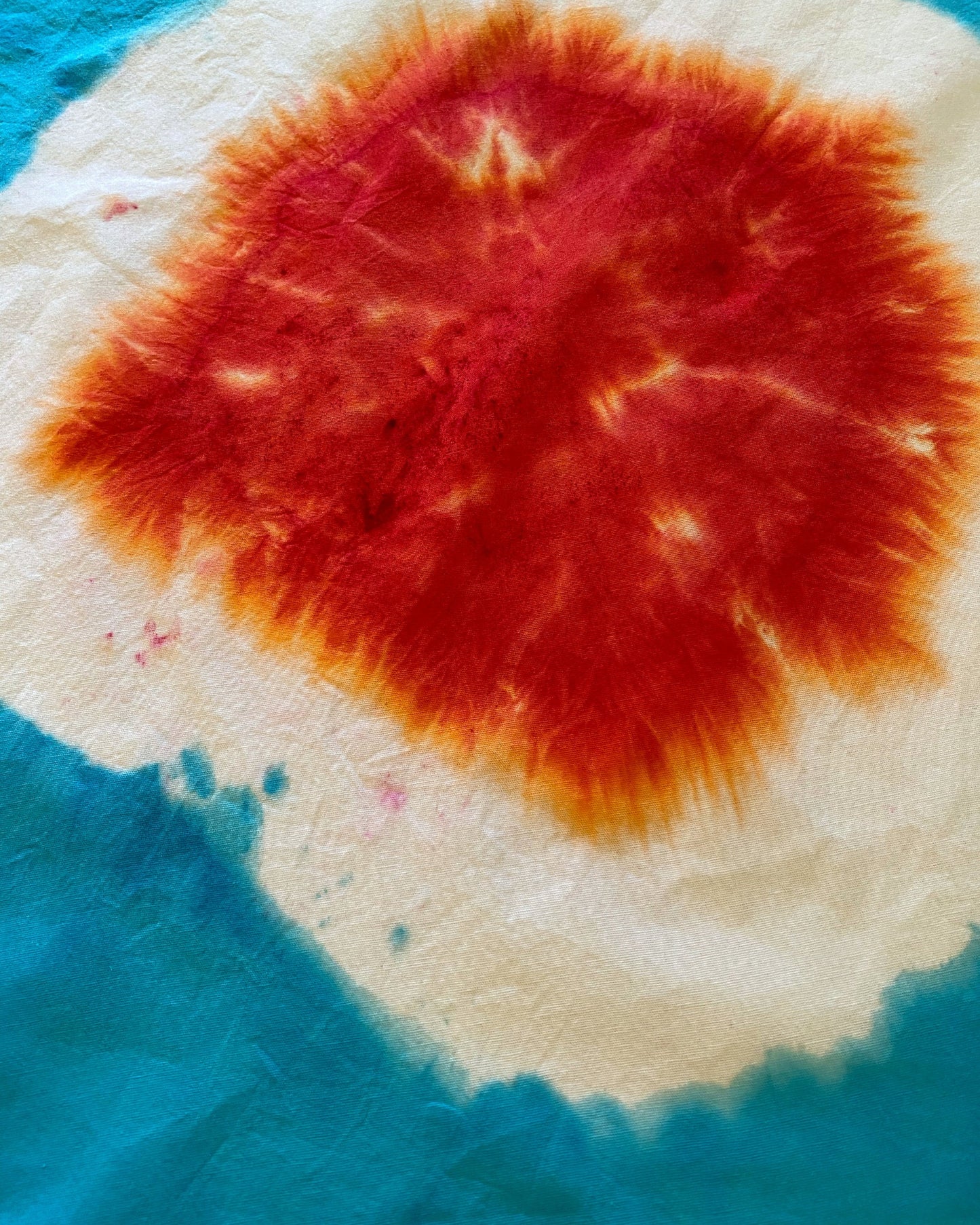 Ellie B's Creations Red White Blue Bullseye Tie Dye Bandanna - Tie Dye Handkerchief - American Bandana - Patriotic Bandana -