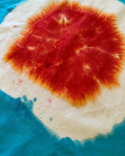 Ellie B's Creations Red White Blue Bullseye Tie Dye Bandanna - Tie Dye Handkerchief - American Bandana - Patriotic Bandana -