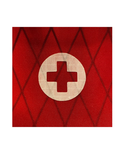 First Aid Kit Circle Sticker - Red Cross Sticker - FAK Pouch Sticker - Backpack Organization - Backpacker Gift - Pouch Labels