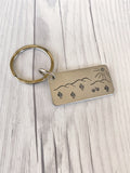 Ellie B's Creations - Desert Keychain - Aluminum Jeep Keychain - Hand Stamped Jeep Gift - Jeep Accessory