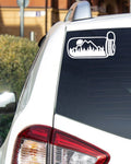 Pines and Mountains Car Decal - Waterbottle Mountain Scene Sticker - Forest Decal - Adventure Sticker - Outdoor Recreation Sticker