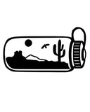 Desert Car Decal - Waterbottle Desert Scene Sticker - Desert Decal - Adventure Sticker - Outdoor Recreation Sticker - Saguaro Decal