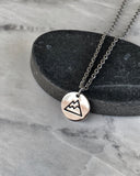 Triangle Mountain Peaks Necklace - Stainless Steel Mountains Necklace - Backpacker Gift - Minimalist Hiker Necklace