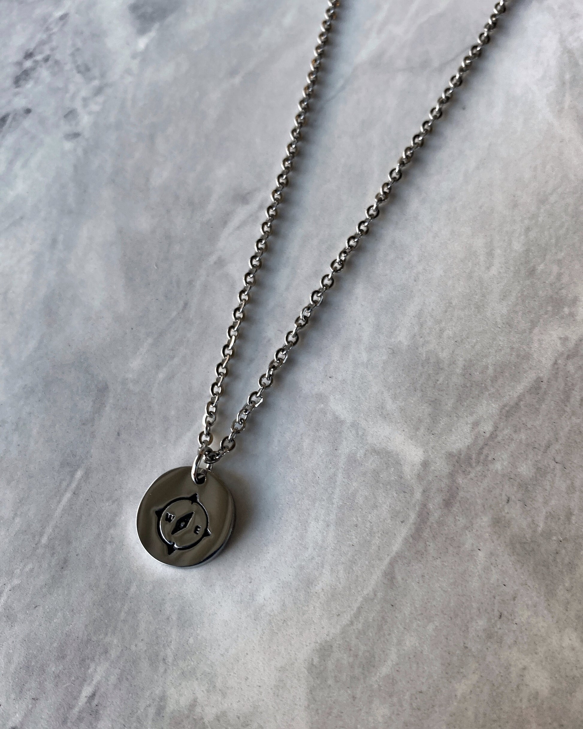 Compass Necklace - Stainless Steel Travel Necklace - Traveler Gift - Minimalist Traveler Necklace - Travel Jewelry - Compass Jewelry