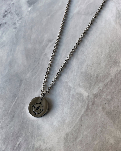 Compass Necklace - Stainless Steel Travel Necklace - Traveler Gift - Minimalist Traveler Necklace - Travel Jewelry - Compass Jewelry