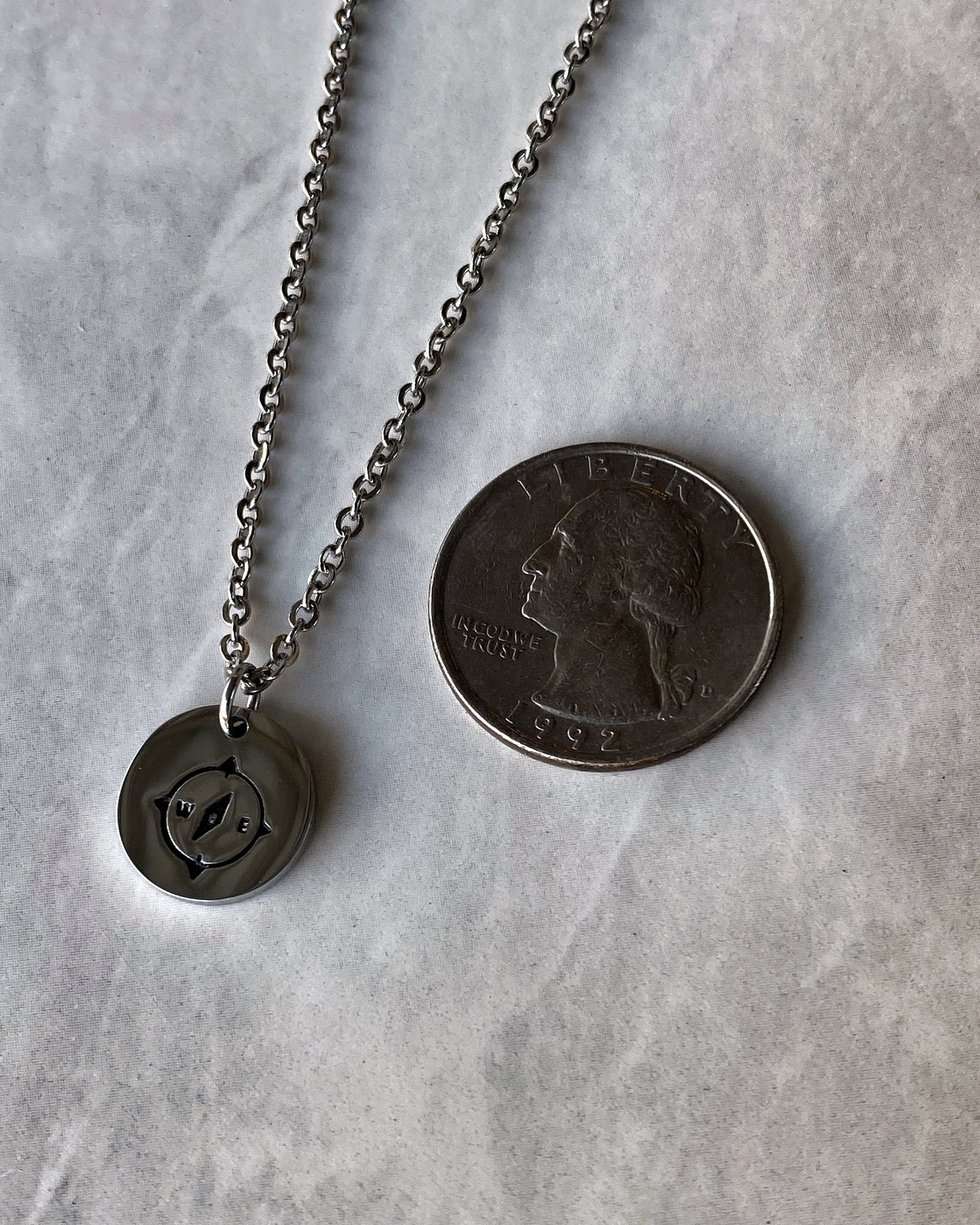 Compass Necklace - Stainless Steel Travel Necklace - Traveler Gift - Minimalist Traveler Necklace - Travel Jewelry - Compass Jewelry