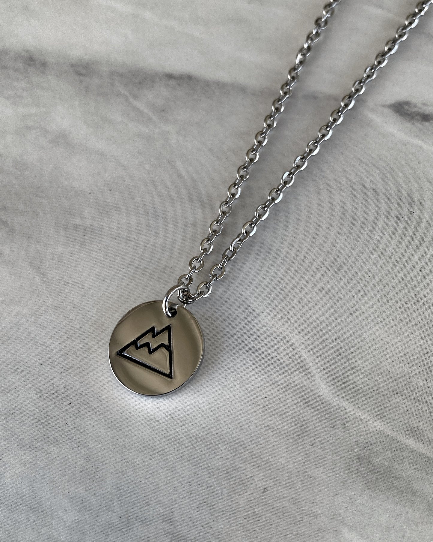 Triangle Mountain Peaks Necklace - Stainless Steel Mountains Necklace - Backpacker Gift - Minimalist Hiker Necklace