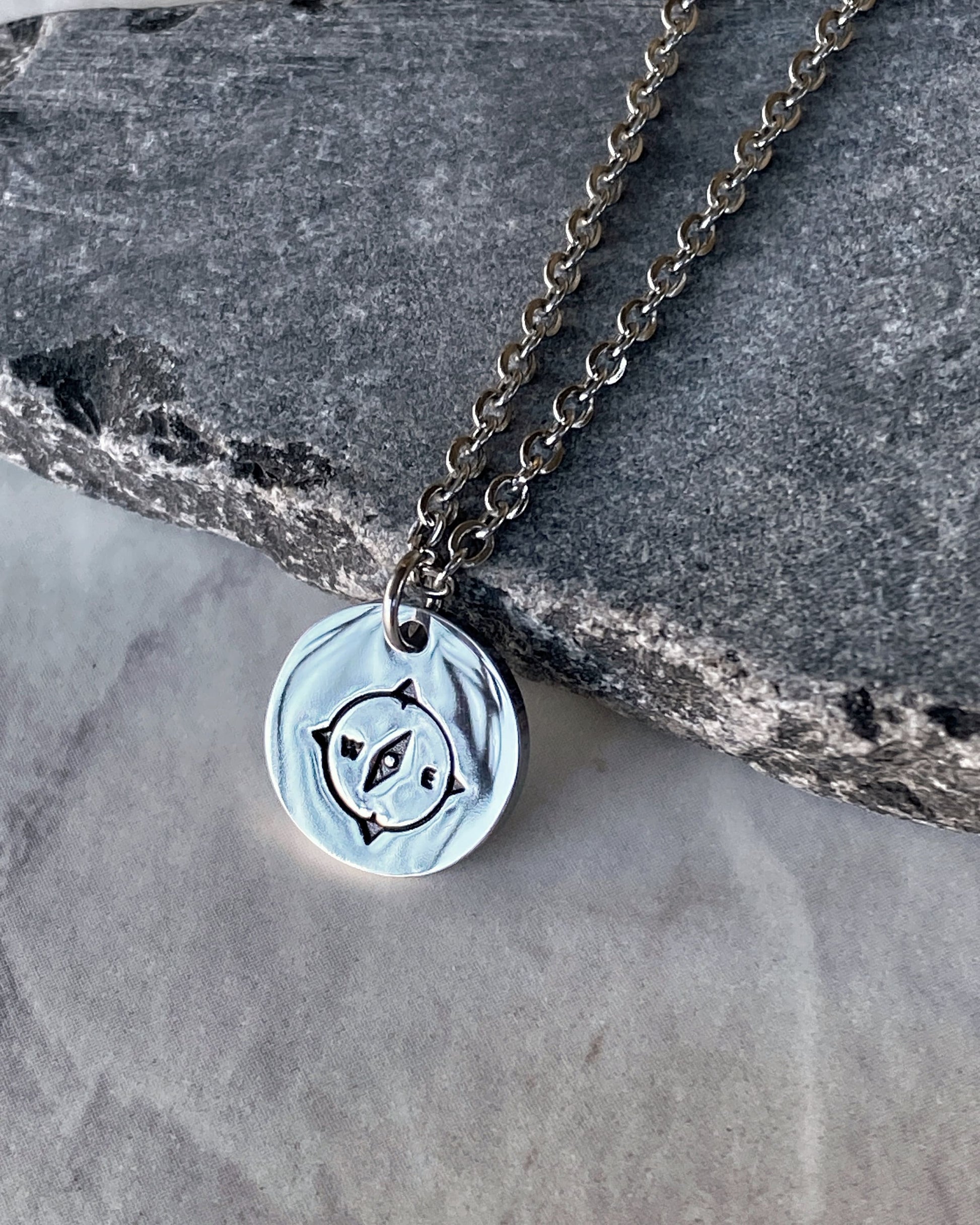 Compass Necklace - Stainless Steel Travel Necklace - Traveler Gift - Minimalist Traveler Necklace - Travel Jewelry - Compass Jewelry
