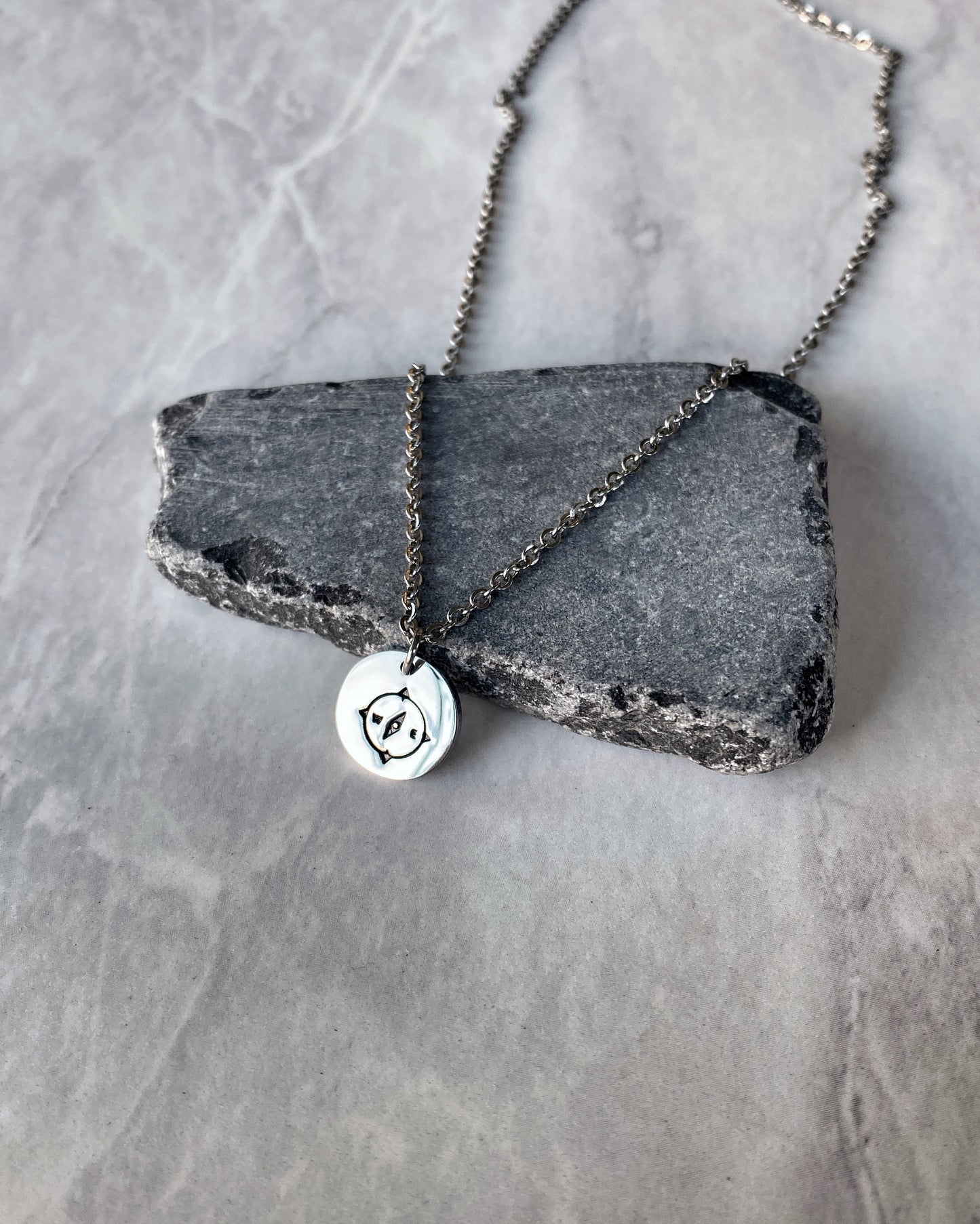 Compass Necklace - Stainless Steel Travel Necklace - Traveler Gift - Minimalist Traveler Necklace - Travel Jewelry - Compass Jewelry